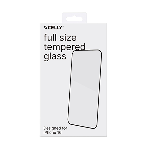 Celly Apple iPhone 16 aizsargstikliņš (Full Glass) Прозрачно-черный 3 img.