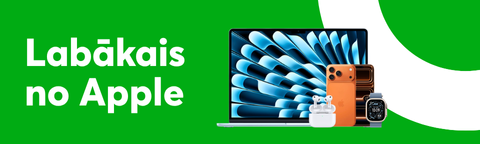 Reklāmas baneris ar ziņu: Labākais no Apple meklējams šeit