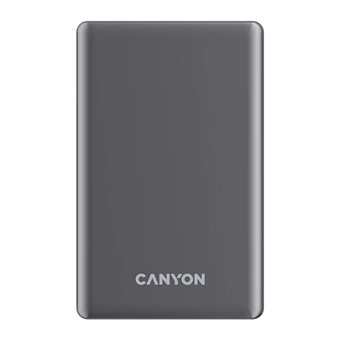 Canyon Power Bank OnPower 510 Magnetic | 10000 mAh Pelēks 1 img.