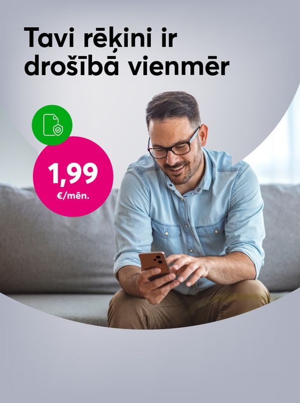 Rēķina apdrošināšana par 1,99 eiro mēnesī