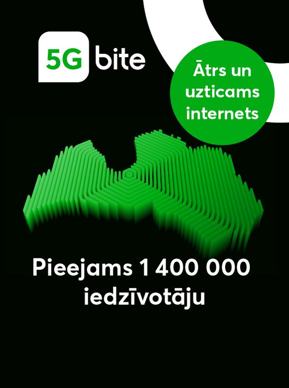 5G ātrais un uzticamais internets pieejams pusotram miljonam iedzīvotāju